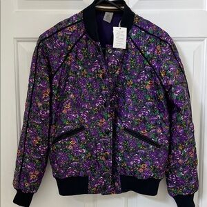 Coach Women's Reversible Varsity Jacket in Purple and White XS